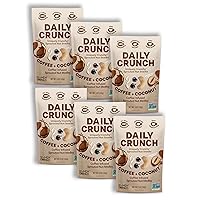Coffee-Soaked Sprouted Almonds – Daily Crunch – Keto, Vegan, Paleo, Non-GMO, Oil-Free, Salt Free – Soaked, Sprouted & Dehydrated -- Salt Free – 5 oz (6 pack)