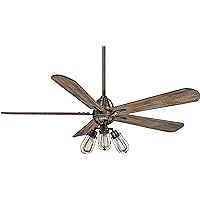 MINKA-AIRE F852L-HBZ Alva 56 Inch Ceiling Fan with Integrated LED Light and DC Motor in Heirloom Bronze Finish