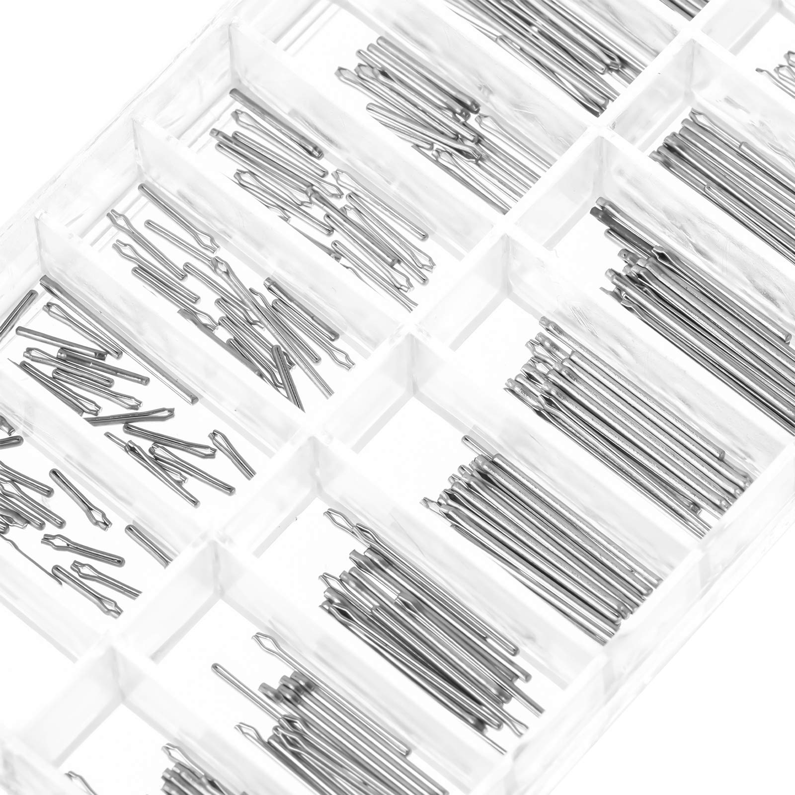 Mudder ds. Distinctive Style 360 Pieces 6-23mm Watch Band Link Cotter Pin Assortment, Silver