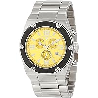 Men's 40025P-77-BB Throttle Chronograph Yellow Dial Watch