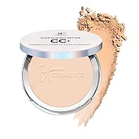 CC+ Airbrush Perfecting Powder Foundation - Buildable Full Coverage Of Pores & Dark Spots - Hydrating Face Makeup with Hydrolyzed Collagen & Niacinamide - 0.33 Oz