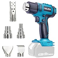 Cordless Heat Gun for MAKITA 18v Battery,Lithium Hot Air Gun, 5 Nozzle Attachments,2-Temp Setting Max 1022°F(550°C),Heat Gun for Shrink Wrapping, Tube Bending (Tool Only, NO Battery)
