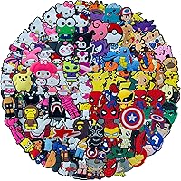 100 Pack Randow Cute Cartoon Anime Shoe Charms Charma for Boys Girls, Cool Charms Bulk Pins for Kids, Toddler Charms Accessories for Shoe Decoration