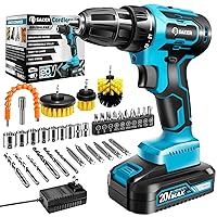 108 Pcs Cordless Drill Set, Brushless Motor 21V Electric Power Drill with  Battery and Charger, 530in-lbs 3/8'' Keyless Chuck Drill Driver Kits, Tool