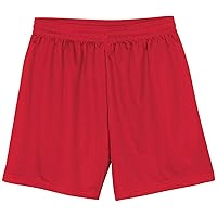 A4 Big Boys' Comfort Moisture Elastic Waistband Micromesh Short, XL, Scarlet Red
