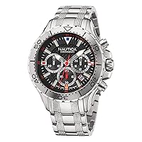 Nautica Men's NST Chrono Stainless Steel Bracelet Watch (Model: NAPNSF204)