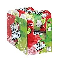 ICE BREAKERS Ice Cubes Cherry Limeade Sugar Free Chewing Gum Bottles, 3.24 oz (6 Count, 40 Pieces)