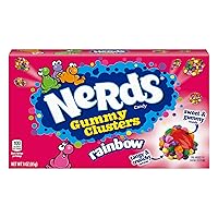 Nerds Gummy Clusters Candy, Rainbow, 3 Ounce Movie Theater Candy Boxes (Pack of 12)