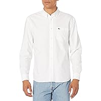Lacoste Men's Long Sleeve Regular Fit Oxford Button Down Shirt