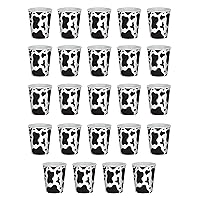 24 Piece Cow Print Beverage Cups, 9 Ounces