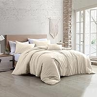 Modern Threads - Comforter Set - Down Alternative Brushed Microfiber - Elegant All Season Bedspread Set - Includes Comforter, Shams, & Decorative Pillow - Luxurious Bedding - Coconut King