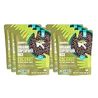 Organic Rice with Coconut Flakes - Superfood Rice with High Antioxidants, Ready to Eat or Heat, Non-GMO, Gluten-Free, USDA Certified Organic, Vegan, (7oz, 6-Pack)