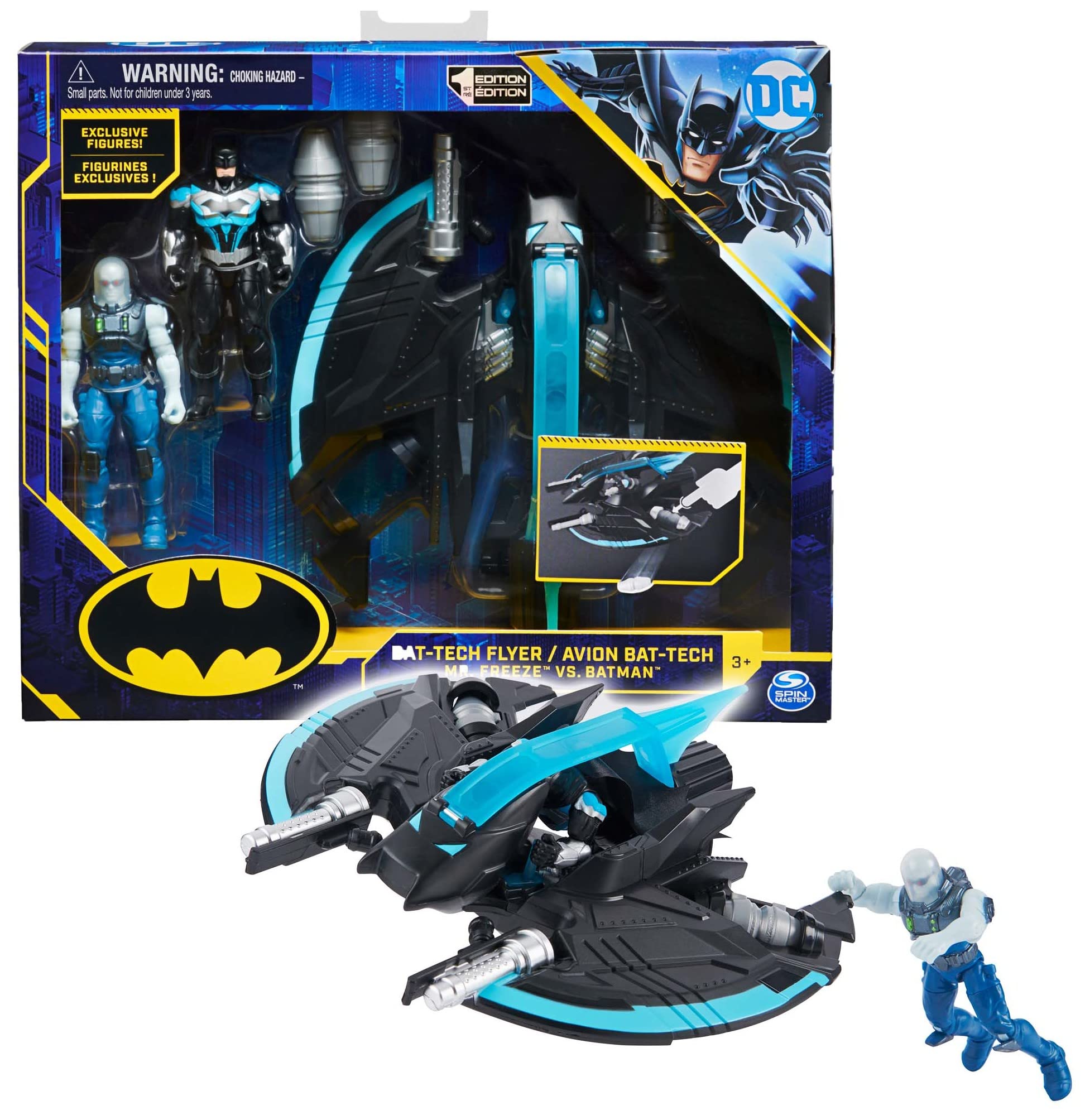 Mua DC Comics Batman Bat-Tech Flyer with 4-inch Exclusive Mr. Freeze and  Batman Action Figures, Kids Toys for Boys Ages 3 and Up trên Amazon Anh  chính hãng 2023 | Giaonhan247