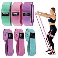 Resistance Bands for Working Out,6pcs Fabric Resistance Band Set | 3pcs Booty Bands 3pcs Long Resistance Bands | Full Body Elastic Bands for Exercise Bands Workout Bands Resistance