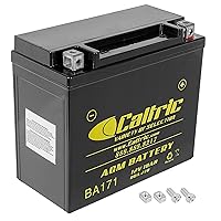 Caltric AGM Battery Compatible with Yamaha Grizzly 600 YFM600F YFM-600F 4Wd 1998-2001 YTX20L-BS