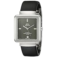 Men's 994GY Square Stainless Steel Case and Rubber Strap Watch