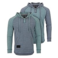 Mens Long Sleeve Hoodie - Lightweight Hooded Pullover Sweatshirt