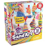 Creative Kids Sand Art Activity Kit for Kids-10 Sand Art Bottles &10 Colored Cool Sand Bags+Glitter Sand-Create Your Own Sand Art-DIY Arts & Crafts Gifts for Kids Boys Girls Age 6+ Packaging May Vary