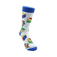 Fun Puzzle Cube Tween Sized Socks from the (Adult Small) - Sock Size 6-8, Typically ages 8-11 (Shoe Size 2-5)