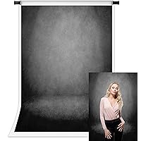 BINQOO 5x7ft Abstract Black Portrait Backdrop Graduation Solid Color Photography Background Baby Headshots Photocall Adult Child Travel Family Newborns Party Decoration Studio Props