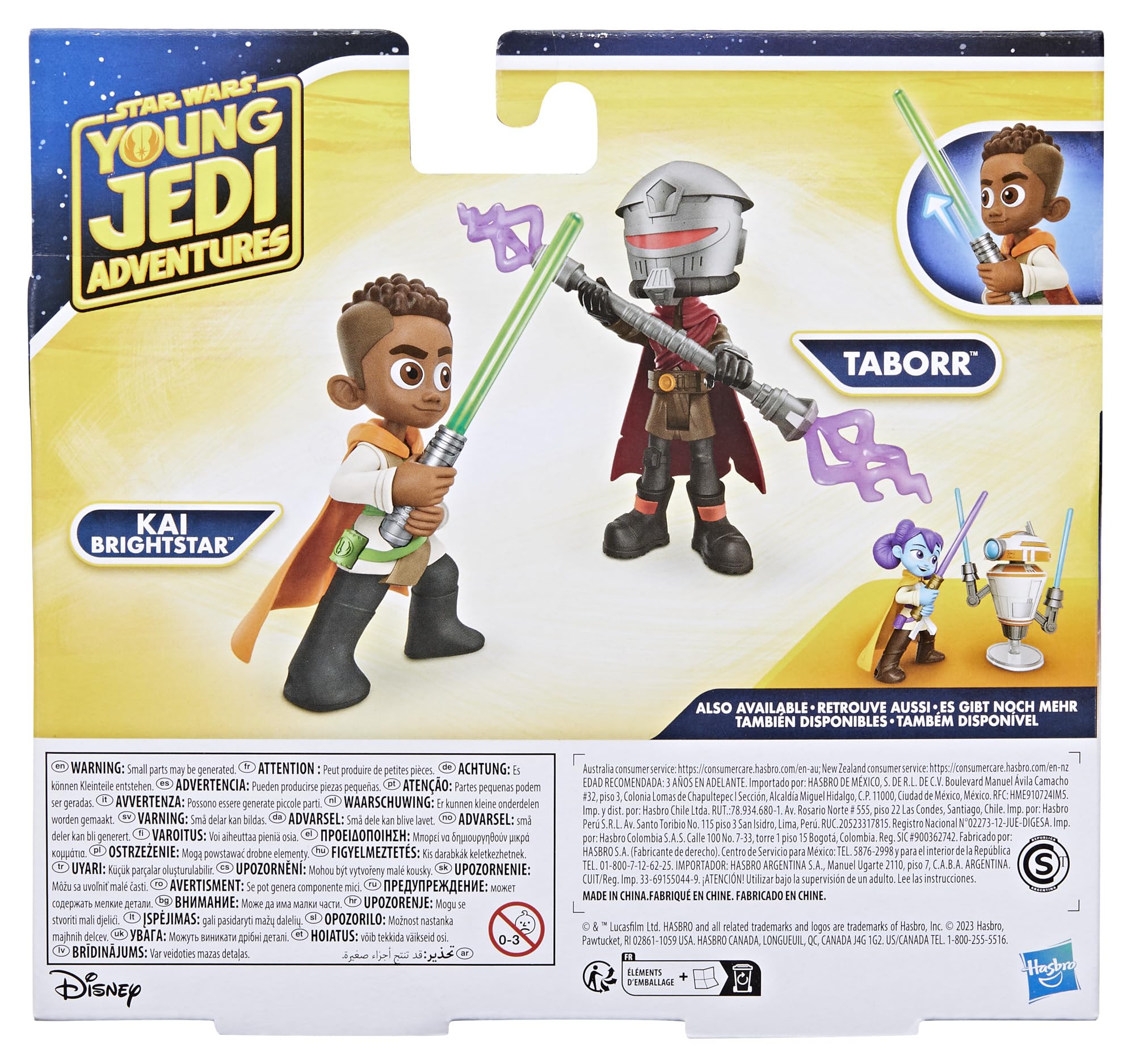STAR WARS Young Jedi Adventures Pop-Up Lightsaber Duel, Kai Brightstar & Taborr Action Figures, 4-Inch Scale Toys, Preschool Toys for 3 Year Old Boys & Girls