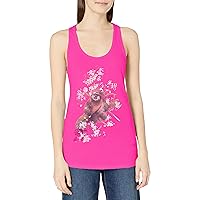 STAR WARS Women's Ewok in The Flowers Ideal Racerback Graphic Tank Top