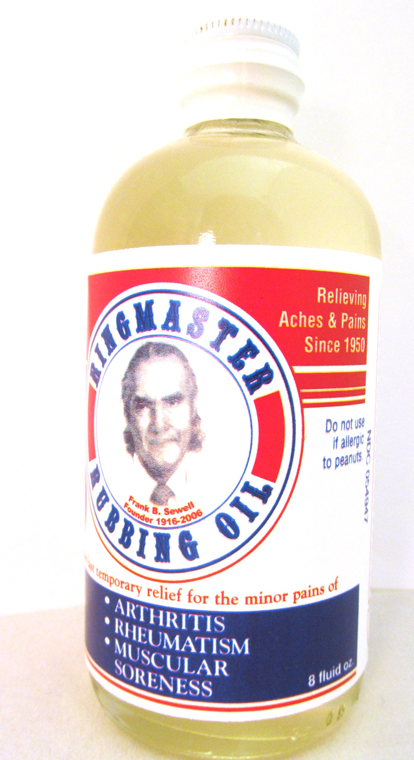 Ringmaster Pain Relief Rub, Rubbing Oil - Quick Relief for Arthritis, Joint Pain, Back Pain, Sore Muscles, Carpal Tunnel, Sore Feet, Athlete's ...