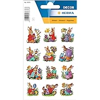 Herma 3876 Multi Coloured Paper Sticker – Stickers (Multi-Coloured, Rabbits, 3 Sheets)