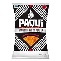 Paqui Haunted Ghost Pepper Tortilla Chips, Gluten Free Chips, Non-GMO Chips, Flavored Tortilla Chips, 7 oz Grocery Sized Bag