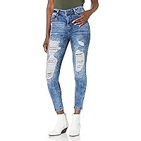 WallFlower Women's Size Fearless Curvy Ankle Denim Super High-Rise Insta Vintage Juniors Jeans (Standard and Plus)