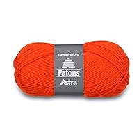 Patons Hot Orange Astra Yarn-Solids, 1.75 oz