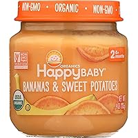 HAPPY BABY Organic Stage 2 Bna Swt Potato Baby Food, 4 OZ