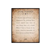 Poster Master Jane Austen Poster - Pride and Prejudice Quote Print - Motivational Quote Art - Inspiring Gift for Him, Her, Student - Great Decor for Classroom, Dorm, Library - 11x14 UNFRAMED Wall Art