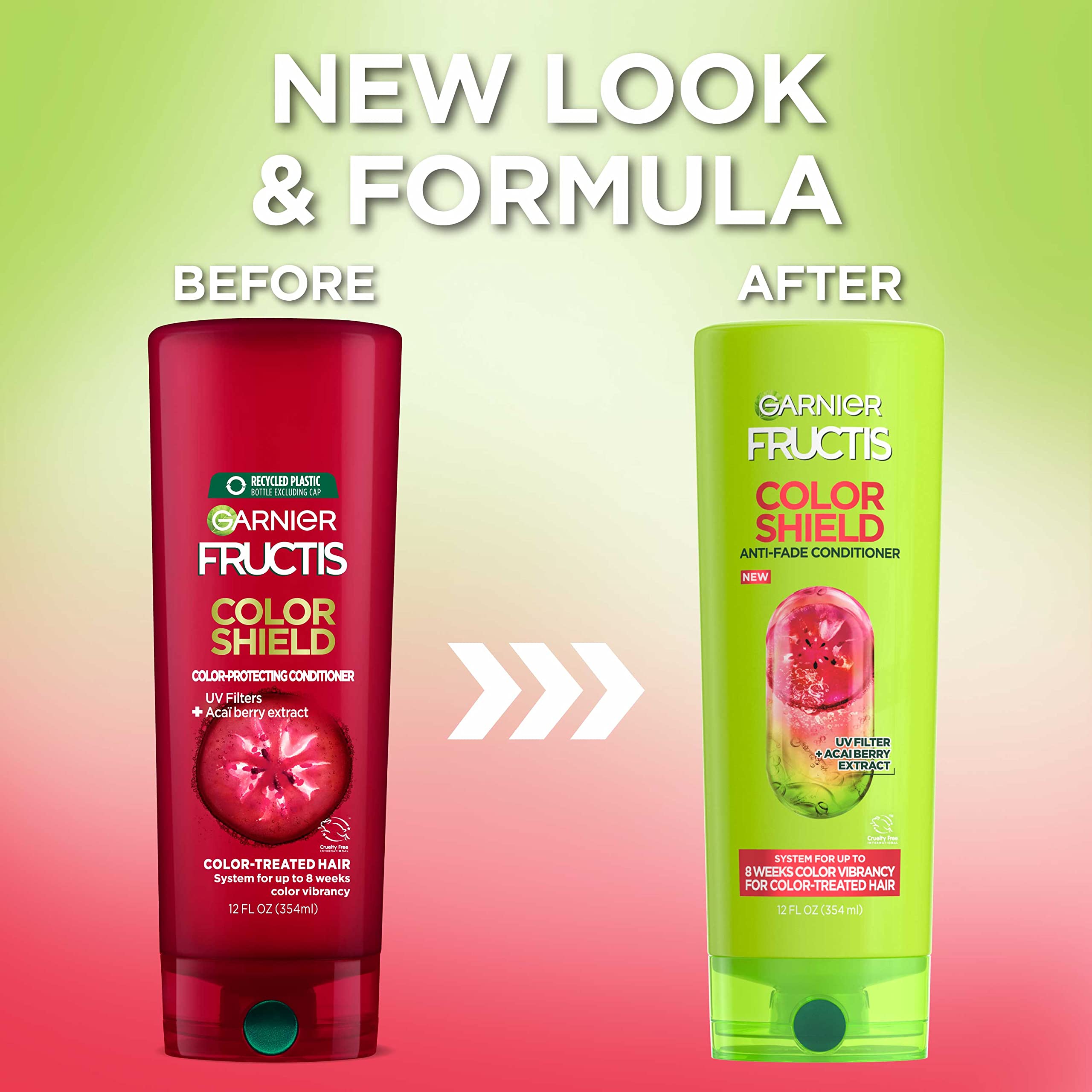 Garnier Fructis Color Shield Anti-Fade Conditioner for Color Treated Hair, 12 Fl Oz, 1 Count (Packaging May Vary)