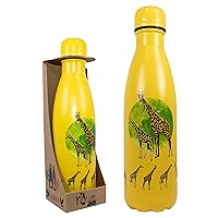 NatureVac Giraffe - Stainless Steel Thermal Insulated 17 oz Water Bottle - Drink Stays Hot for 12 Hours and Cold for 24 Hrs Leakproof Vacuum Flask Water Bottle for Gym, Travel, Sports, School