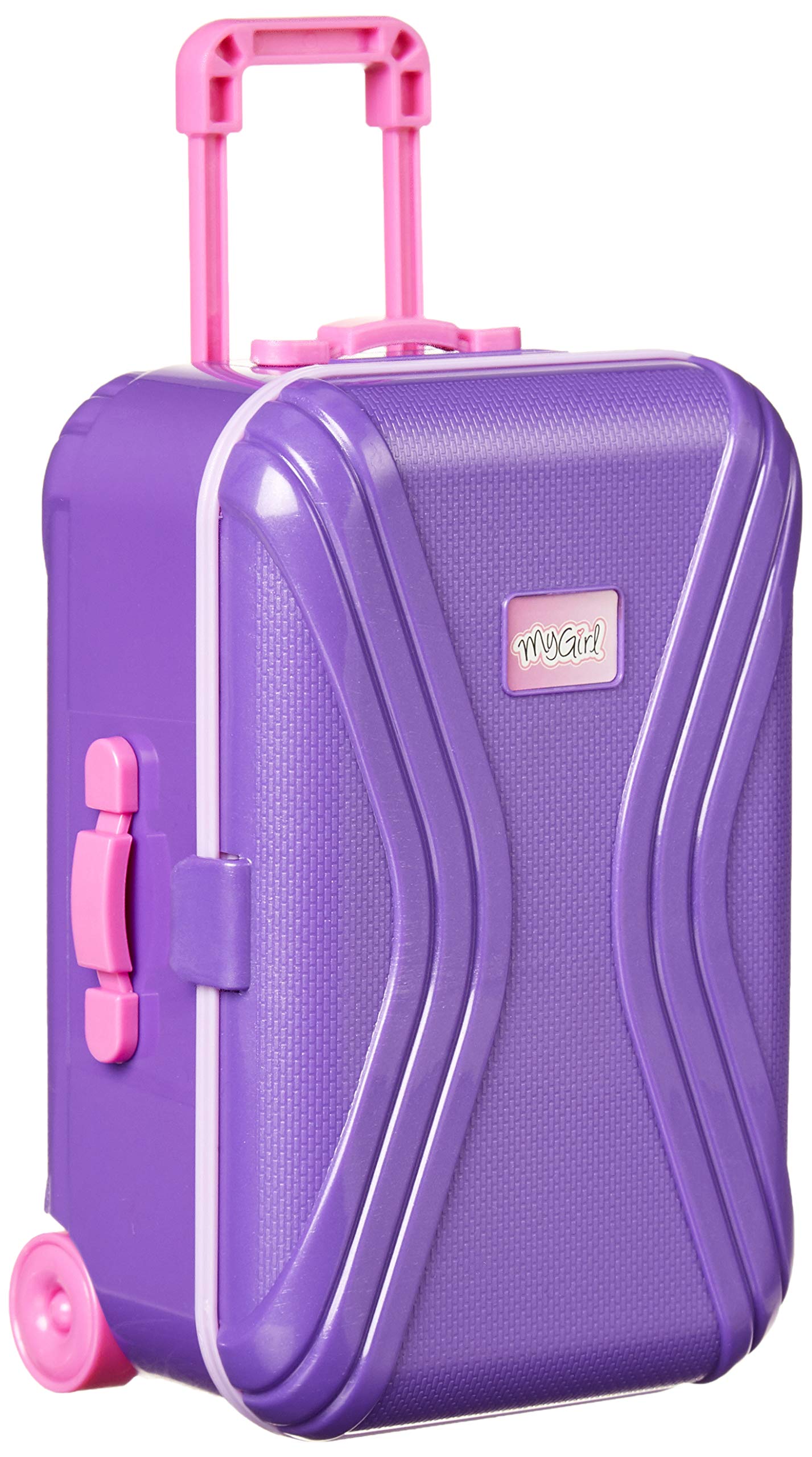 Click N' Play 18” Doll Travel Carry On Suitcase Luggage 7 Piece Set Includes Travel Gear Accessories, Photo Camera, Sunglasses, and Passport, Pretend Play Toys for Kids, Doll is Not Included