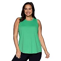 RBX Active Airy Textured Workout Tank Top for Women, Sleeveless Bubble Fabric Crewneck Easy Fit Yoga Top - with Plus Sizes