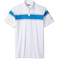 Callaway Men's Big & Tall Chest-Striped Blocked Polo Tee