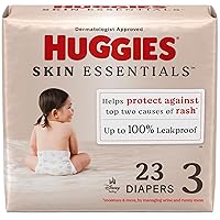 Huggies Size 3 Diapers, Skin Essentials Baby Diapers, Size 3 (16-28 lbs), 23 Count