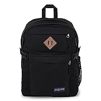JanSport Main Campus Backpack - Travel, or Work Bookbag w 15-Inch Laptop Sleeve and Dual Water Bottle Pockets, Black