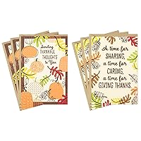 Hallmark Thanksgiving Cards Assortment, Sending Thankful Thoughts (6 Cards with Envelopes)