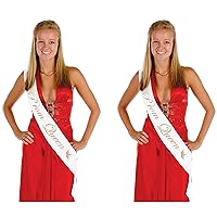 Prom Queen Satin Sash Pack of 2