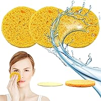 Turmeric Kojic Acid Pads, 2024 New Kojic Acid and Turmeric Cleaning Sponge for Face, Kojic Acid Brightening Pads Natural Compressed Facial Sponges for Cleansing and Exfoliating (50PCs*Yellow)