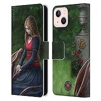 Head Case Designs Officially Licensed Anne Stokes Secret Garden Dragon Friendship Leather Book Wallet Case Cover Compatible with Apple iPhone 13