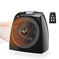 Vornado TAVH10 Space Heater with Remote for Home, 1500W/750W, Fan Only Option, Digital Display with Adjustable Thermostat, Advanced Safety Features, Timer, Auto Climate Control