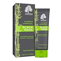 Madina Bamboo Activated Charcoal Black Face Mask 3.38 oz - Deep Cleansing and Purifying Peel Off Mask