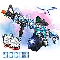 Large Gel Ball Toy, Automatic Gel Splat Toy with 90,000 Rounds and Goggles for Outdoor Activities