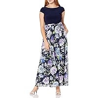 S.L. Fashions Women's Floral Skirt Maxi Dress-Closeout