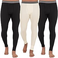 Fruit of the Loom Men's Recycled Premium Waffle Thermal Underwear Long Johns Bottom (1, 2, 3, and 4 Packs)