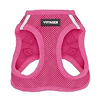 Voyager Step-in Air Dog Harness - All Weather Mesh Step in Vest Harness for Small and Medium Dogs and Cats by Best Pet Supplies - Harness (Fuchsia), XXX-Small